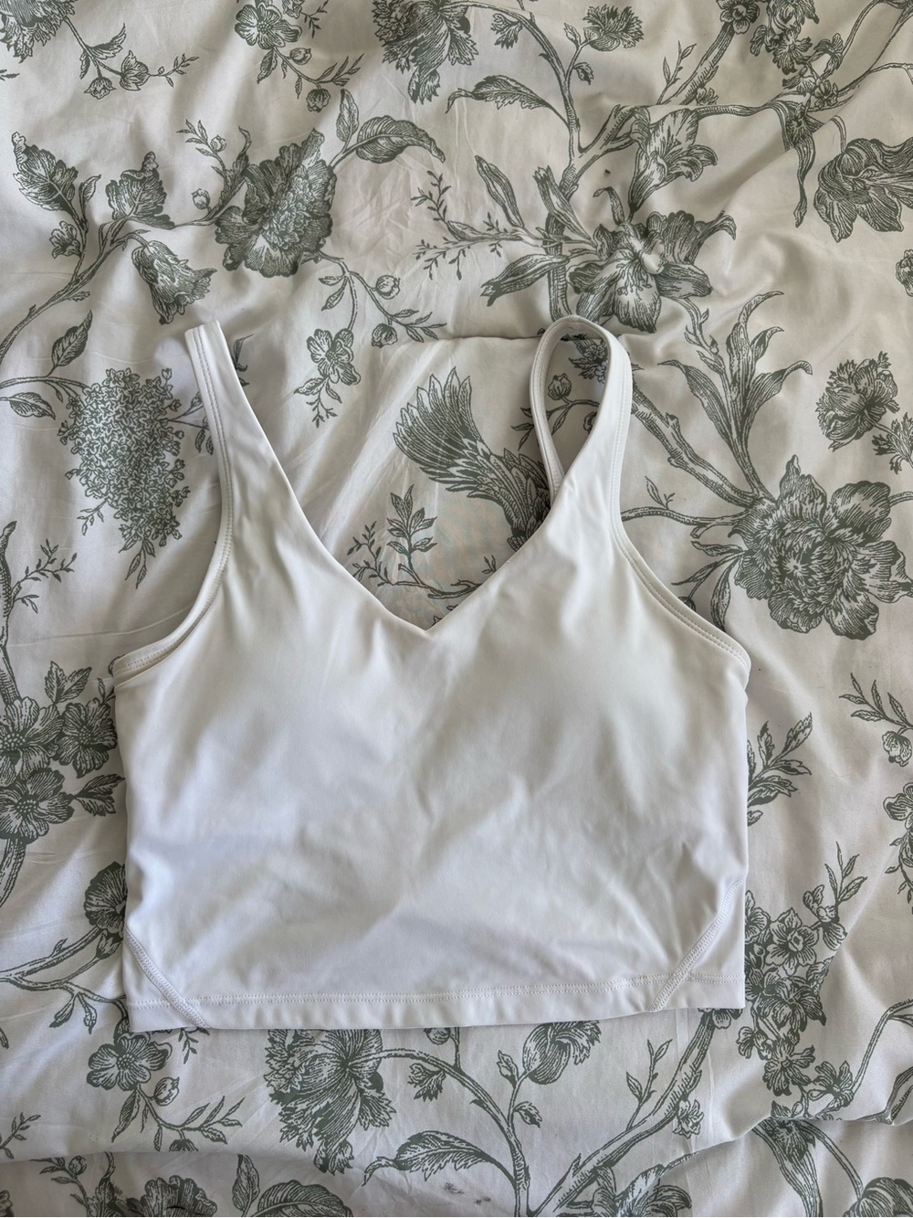 White V-Neck Women's Workout Tank Top